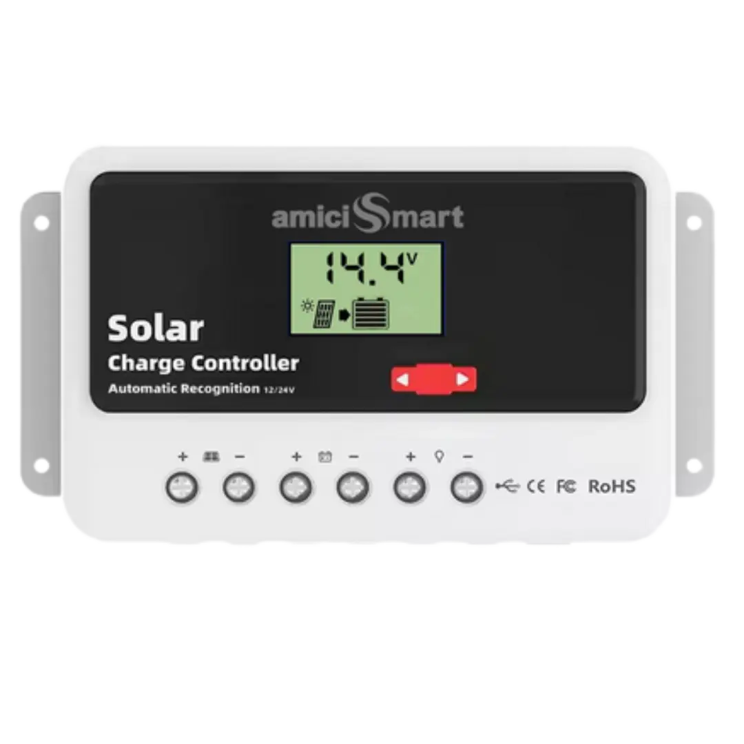 AmiciSmart Solar Charge Controller 20A Latest White