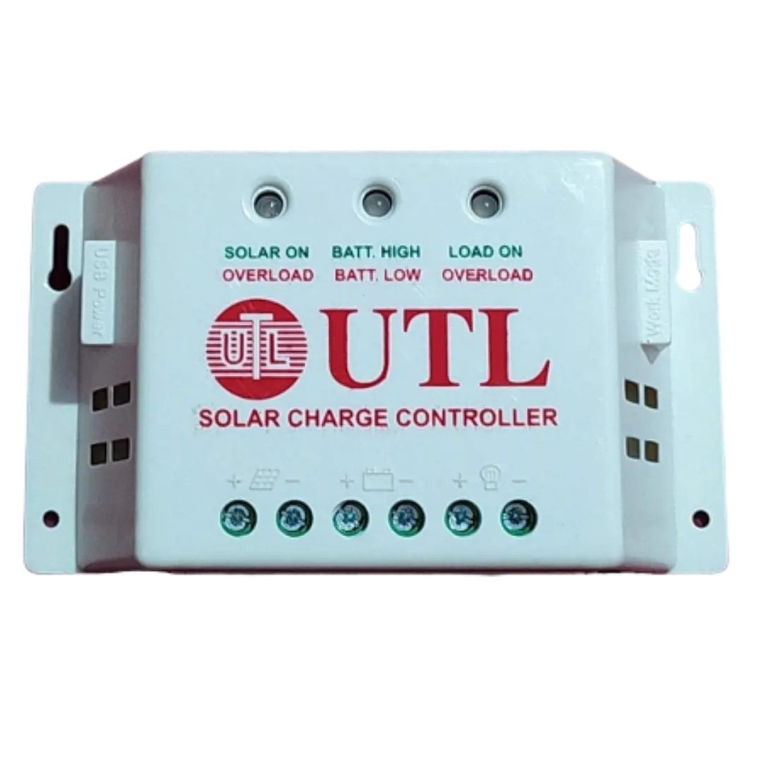 UTL Solar Charge Controller (PWM) 12V/24V, 10Amp with USB Charging Socket