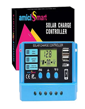 AmiciSmart Solar Charge Controller 30A, 12V/24V