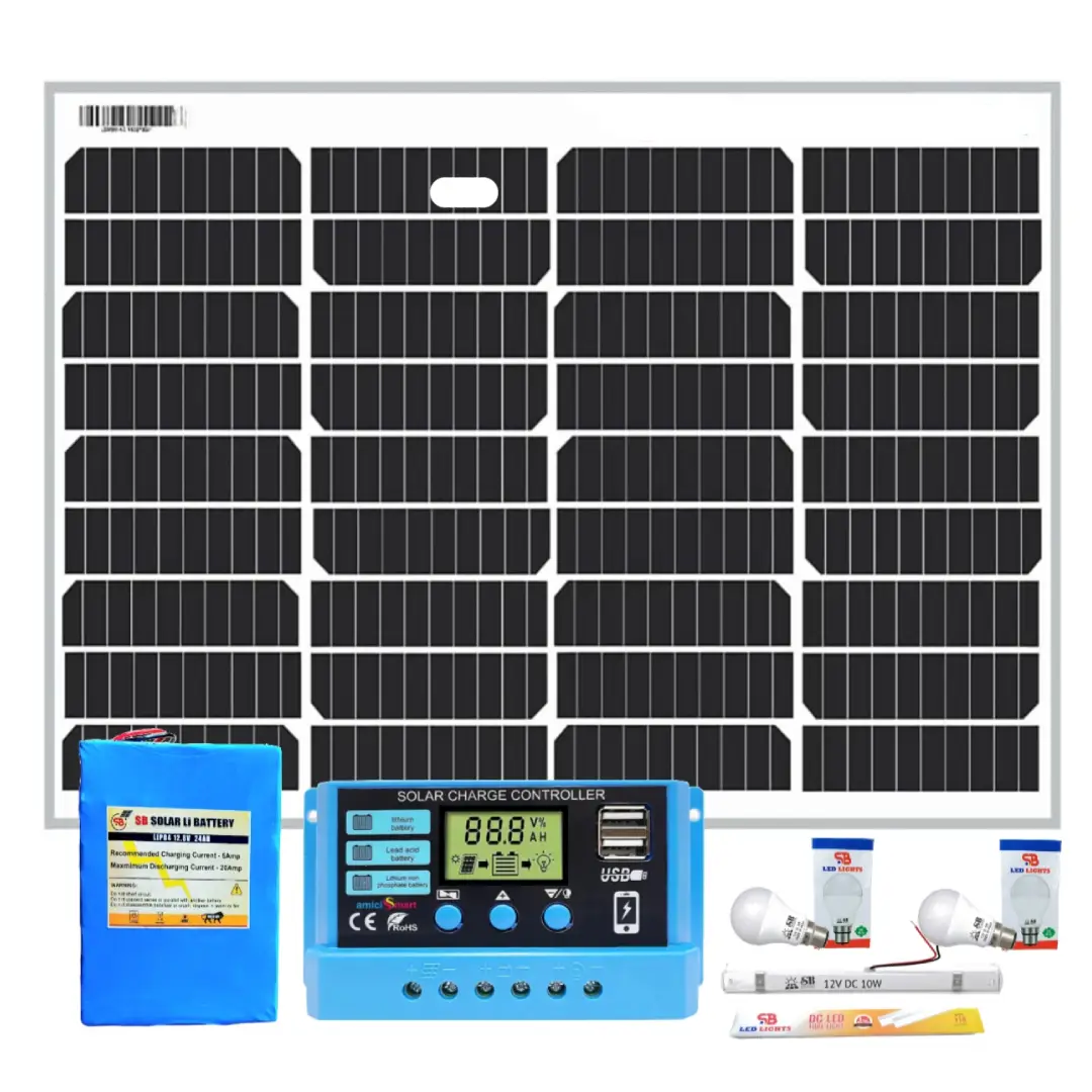SB Lithium Mini Combo Pack 30W Panel With 6ah LIPO4 Battery ( Materials Alone)