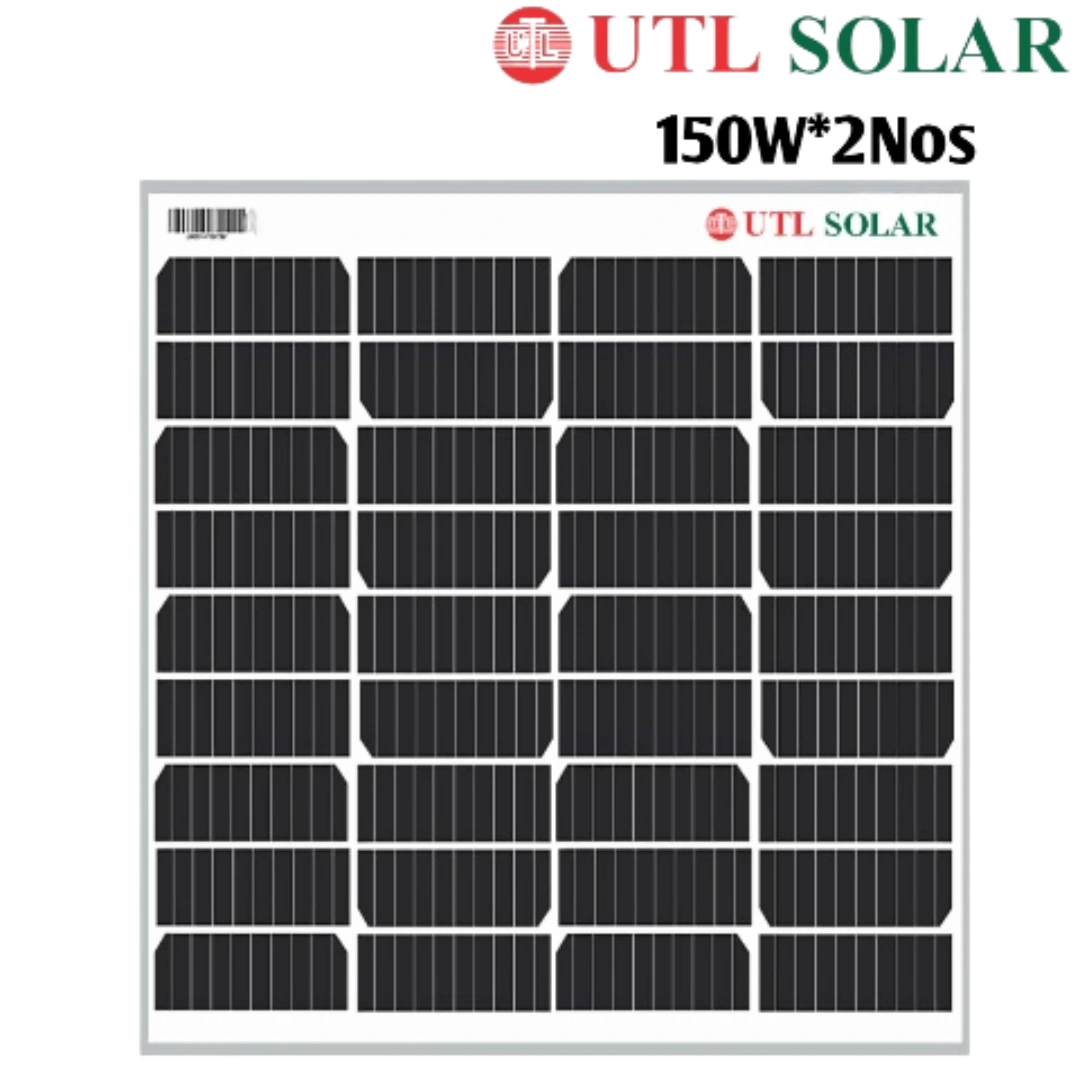 UTL Solar Panel 12V 150 watt Mono Solar Penel (Pack of 2)