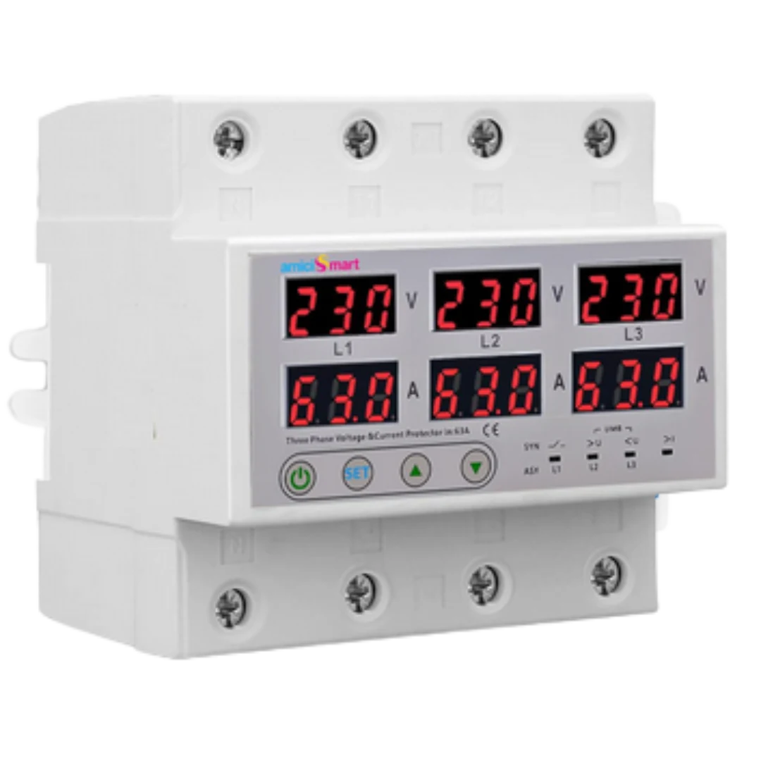 Amici 3-Phase Automatic Over/Under Voltage Protector with Over Current Protection